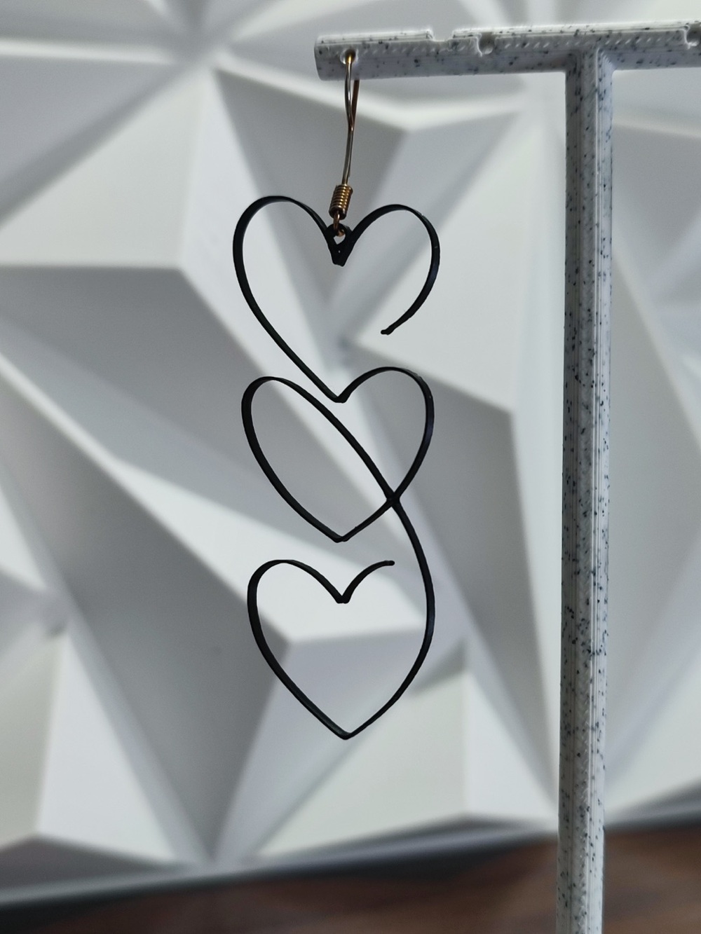 Black Triple Heart Wall Hanging - Home Wall Decor